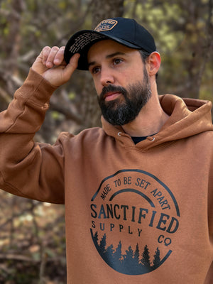 Sanctified Premium Heavyweight Hoodie - Camel