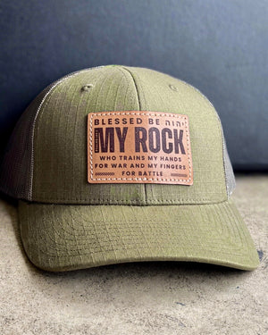 My Rock Leather Patch Tactical Hat | Army Green