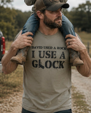 David Used A Rock GLOCK T-Shirt  | SBF