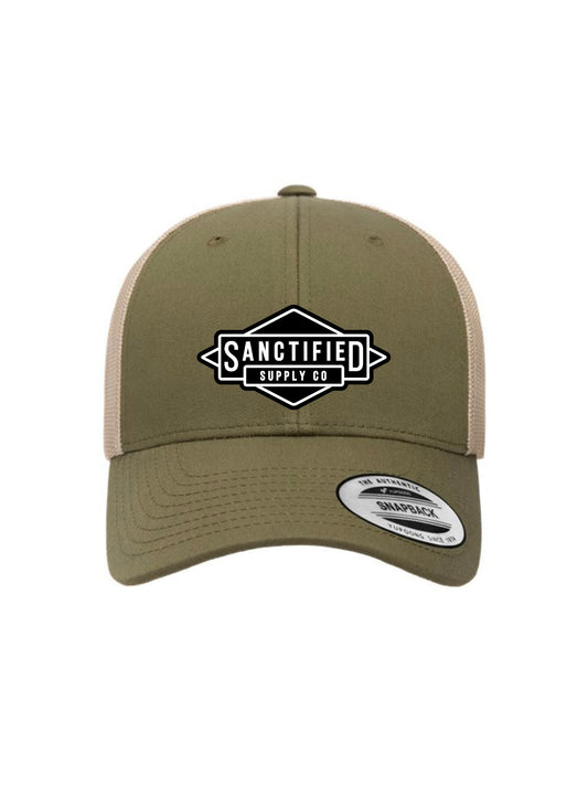 OD Green Sanctified Embroidered Patch Shema Hat