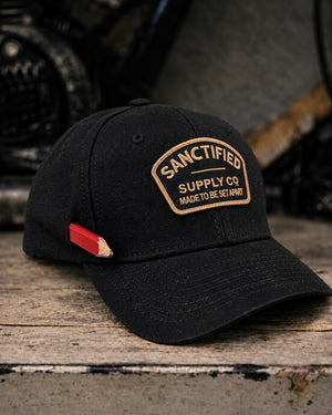 100% Cotton Sanctified Hat | Black