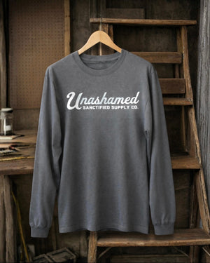 Unashamed Long Sleeve T-Shirt 100% Cotton Heavyweight USA MADE