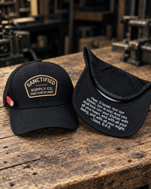 100% Cotton Sanctified Hat | Black