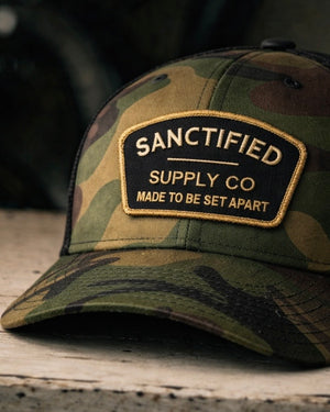 Sanctified Embroidered Shema Hat - Woodland