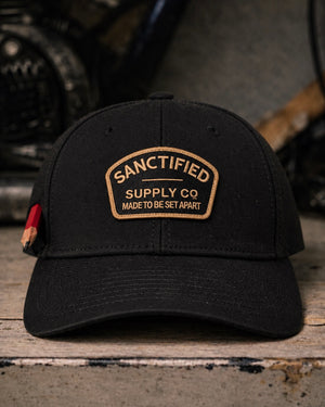 100% Cotton Sanctified Hat | Black