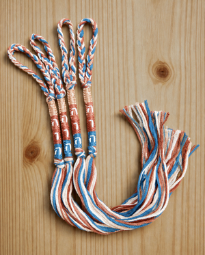 ‎יהוה Cotton Tzitzit | Peach + Blue
